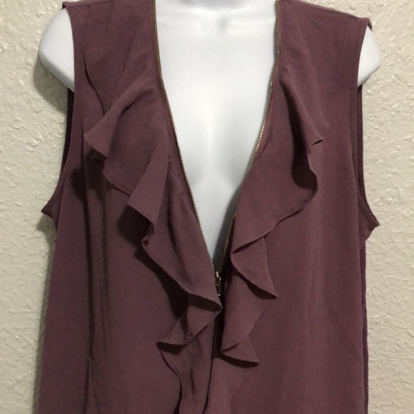 Tempted Purple Ruffled Blouse Womens Plus Size 2X - Picture 6 of 11
